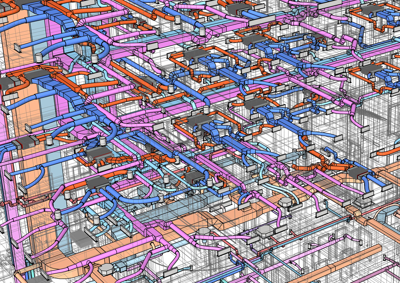 3D BIM MEP Model - View 04_ zoom - view #4